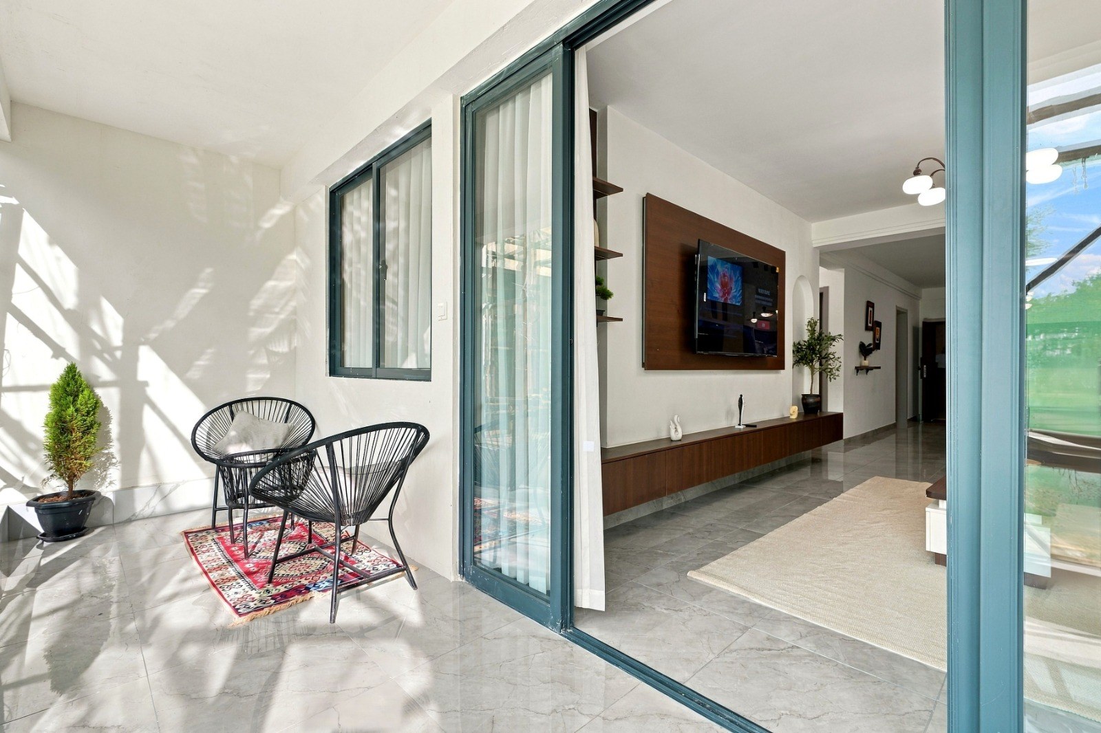 Promotional balcony and living room at Maylan Park